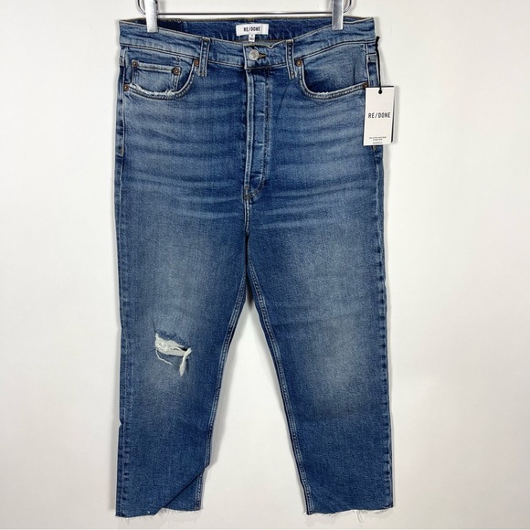 RE/DONE 70s Ultra High Rise Stove Pipe Straight leg Jeans